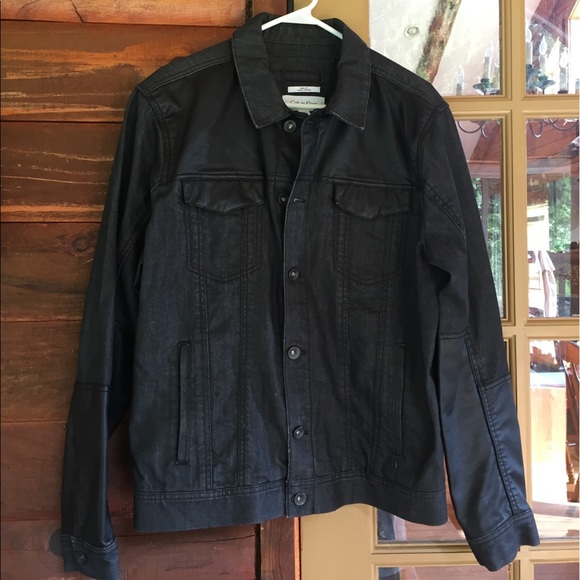 large black denim jacket